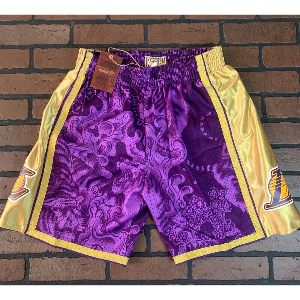 LA LAKERS Mitchell & Ness Swingman‎ Shorts ~Never Worn~ S-3XL